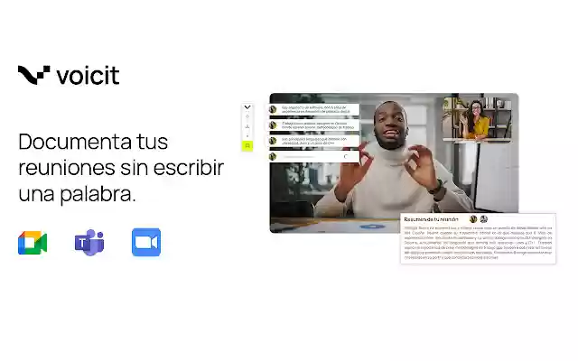 Voicit: Resúmenes automáticos de reuniones from Chrome web store to be run with OffiDocs Chromium online Voicit: Resúmenes automáticos de reuniones from Chrome web store to be run with OffiDocs Chromium online