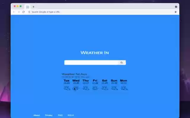 Weather In  from Chrome web store to be run with OffiDocs Chromium online