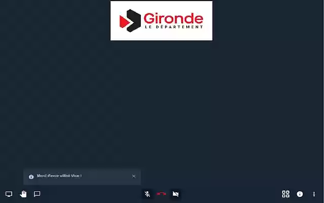 Webconférence Département de la Gironde vanuit de Chrome-webwinkel wordt uitgevoerd met OffiDocs Chromium online