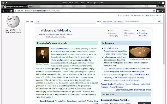 El controlador de diseño de Wikipedia de la tienda web de Chrome se ejecutará con OffiDocs Chromium en línea