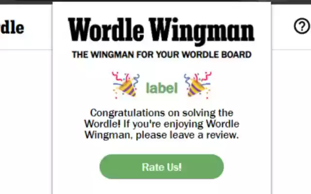 Wordle Wingman  from Chrome web store to be run with OffiDocs Chromium online