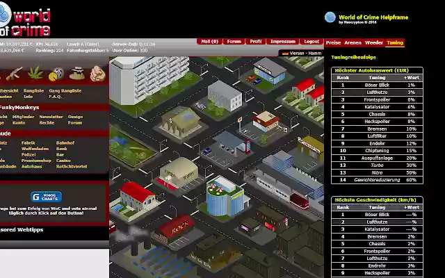 World of Crime Helpframe v2.3  from Chrome web store to be run with OffiDocs Chromium online