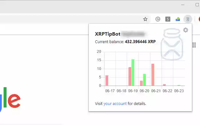 ক্রোম ওয়েব স্টোর থেকে XRPTipBot ব্যালেন্সভিউ অনলাইনে OffiDocs Chromium এর সাথে চালানো হবে