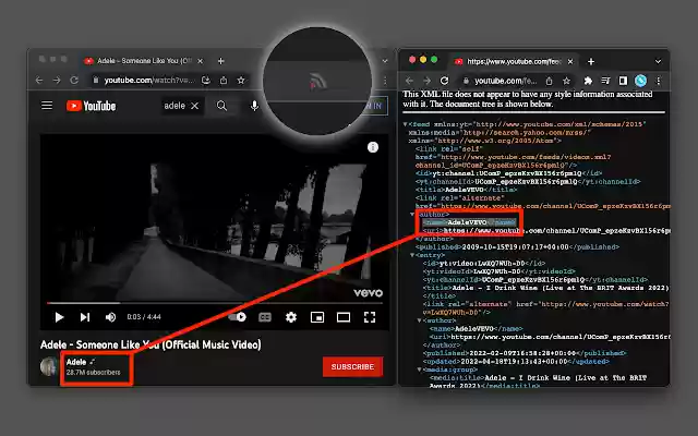 YouTube RSS Feed Generator  from Chrome web store to be run with OffiDocs Chromium online