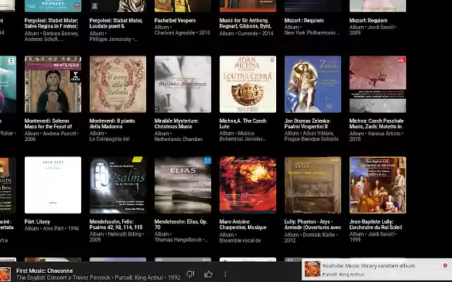 YTMusic random album  from Chrome web store to be run with OffiDocs Chromium online