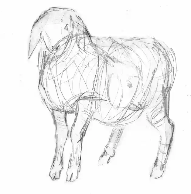 Free download Sheep Lamb Sketch -  free illustration to be edited with GIMP free online image editor