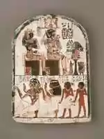 Free download Stela of the Sculptor Qen worshipping Amenhotep I and Ahmose-Nefertari free photo or picture to be edited with GIMP online image editor