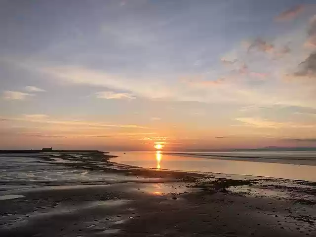 تحميل مجاني Sunset Morecambe Bay Lancashire - صورة مجانية أو صورة ليتم تحريرها باستخدام محرر الصور عبر الإنترنت GIMP