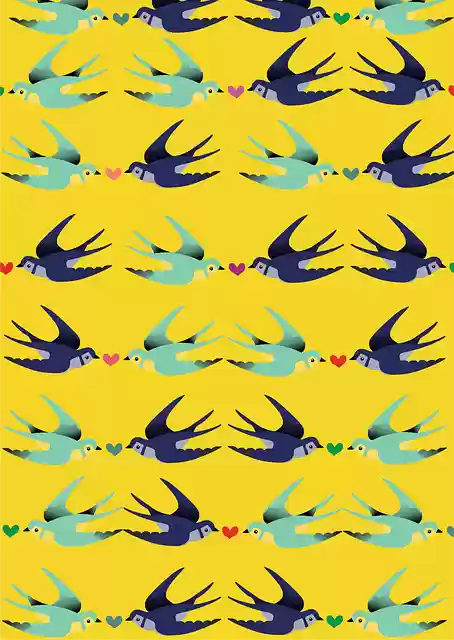 Free download Swallows Print Background -  free illustration to be edited with GIMP free online image editor