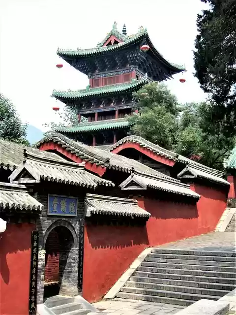 Descargue gratis la imagen gratuita de la pagoda del templo de China tradicional para editar con el editor de imágenes en línea gratuito GIMP