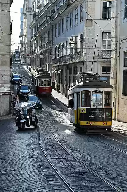 Free download tram lisbon street city urban free picture to be edited with GIMP free online image editor