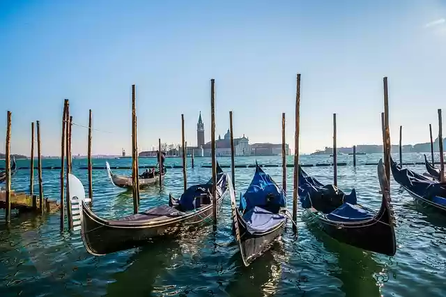 Free download venice gondolas sea italy ocean free picture to be edited with GIMP free online image editor