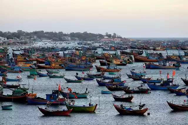 Free download vietnam mui ne port ships free picture to be edited with GIMP free online image editor