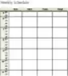 Free download Weekly Schedule DOC, XLS or PPT template free to be edited with LibreOffice online or OpenOffice Desktop online