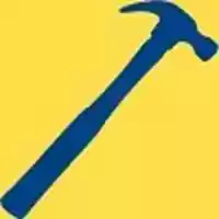 Free download What People Do Hammer Icon No Text - Dark Yellow PLUS QR Code free photo or picture to be edited with GIMP online image editor