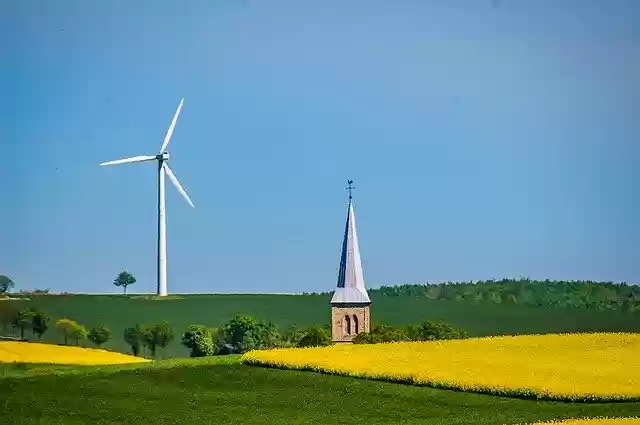 Free download Windmill Steeple Oilseed Rape -  free free photo or picture to be edited with GIMP online image editor