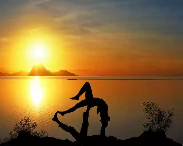 Free download Yoga Twilight Sunset -  free illustration to be edited with GIMP free online image editor