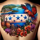 a tattoo symbolizing honduras
