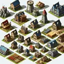 buildings for strategy games in isometric