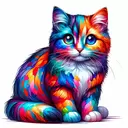 colorful cat