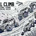 hill climb racing game coloring book