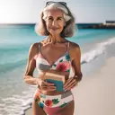 old woman in bikini