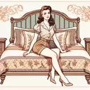 pinup girl in bed