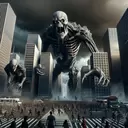 skull monsters invading the city