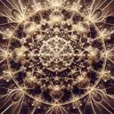 webs of fractals and mandala stars, sepia, 4k